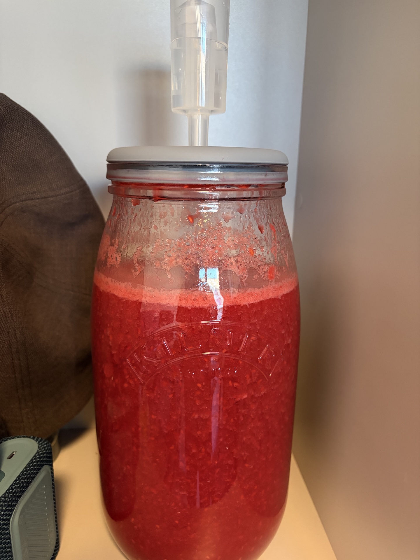 My raspberry mead experiment